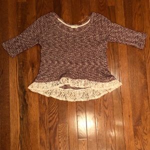 Maison Jules Lace Sweater